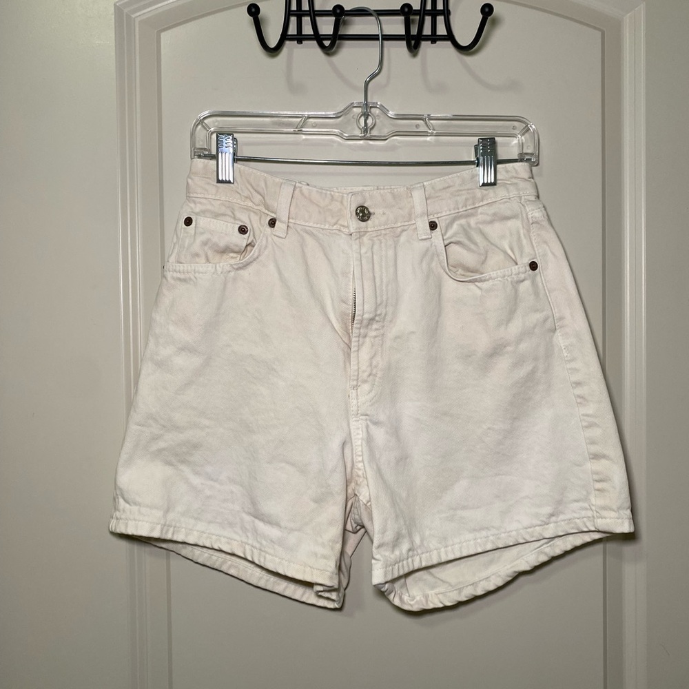 Zara Ivory White Dad Shorts